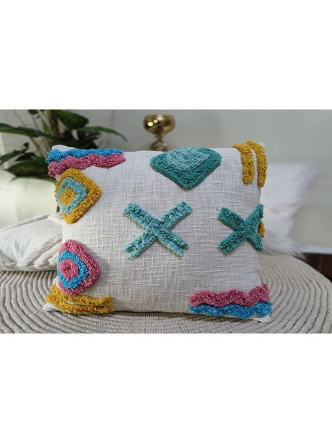 

HERE&NOW Embroidered Square Cushion Covers, White
