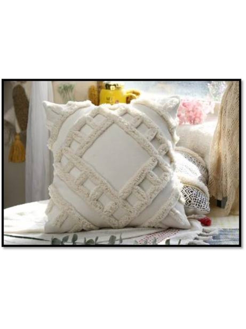 

HERE&NOW Embroidered Square Cushion Covers, Off white