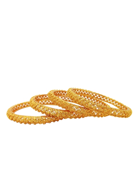 

FEMMIBELLA Set Of 4 Gold-Plated Bangles