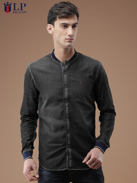 

Louis Philippe Jeans Men Charcoal Grey Slim Fit Solid Casual Shirt