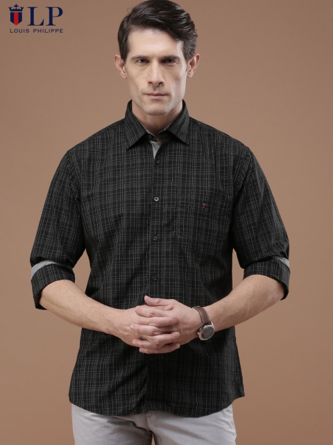 

Louis Philippe Sport Men Black Jermyn Tailored Fit Checked Casual Shirt