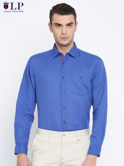 

Louis Philippe Sport Men Blue Tailored Fit Solid Formal Shirt