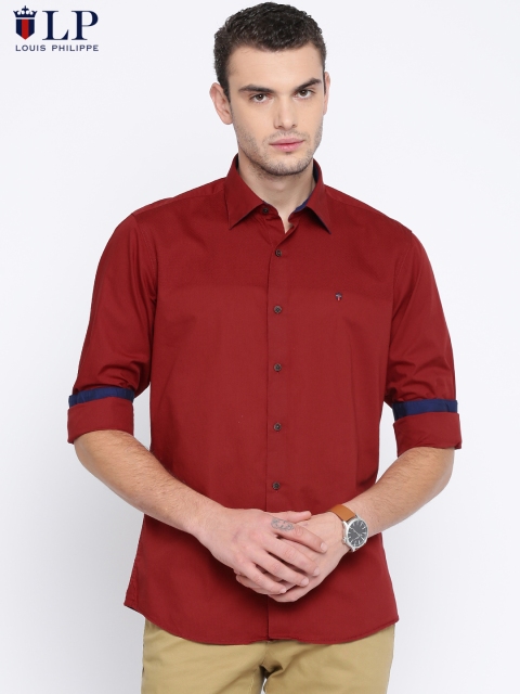 

Louis Philippe Sport Men Red Tailored Fit Solid Casual Shirt