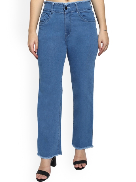 

LIVE OK Women Boyfriend Fit Low Distress Stretchable Jeans, Blue