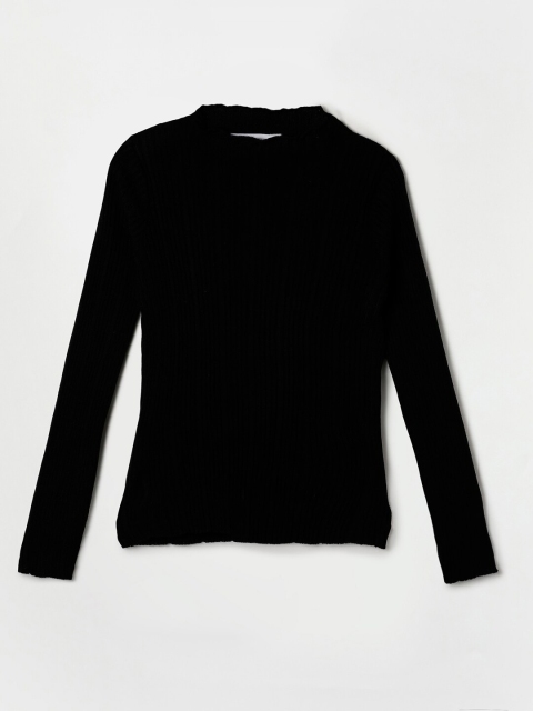 

Fame Forever by Lifestyle Girls Black Turtle Neck Long Sleeves Acrylic Pullover Sweater