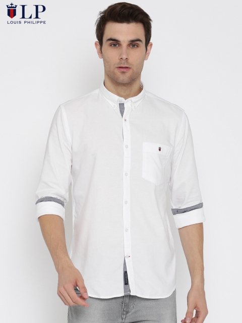 

Louis Philippe Sport Men White Union Square Slim Fit Solid Casual Shirt