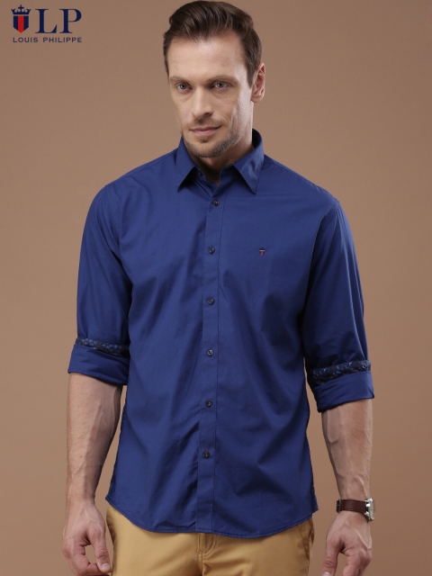 

Louis Philippe Sport Men Blue Jermyn Tailored Fit Solid Casual Shirt