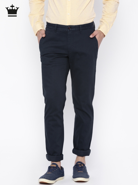 

Louis Philippe Sport Men Navy Blue Slim Fit Solid Regular Trousers