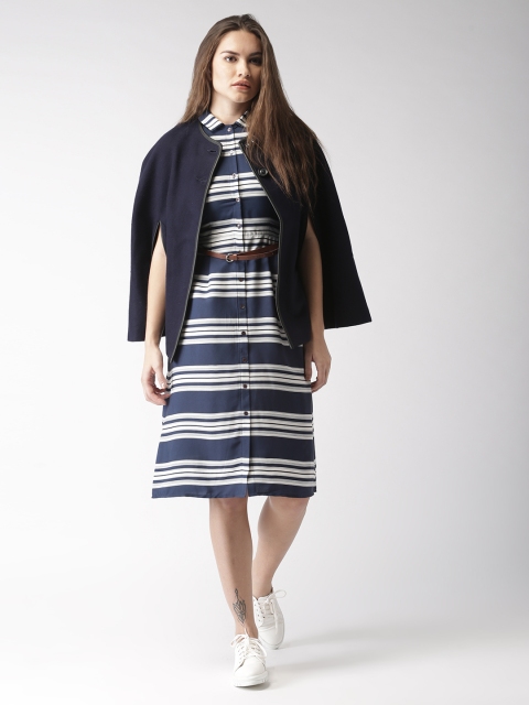 

Mast & Harbour Navy Solid Cape Coat, Navy blue