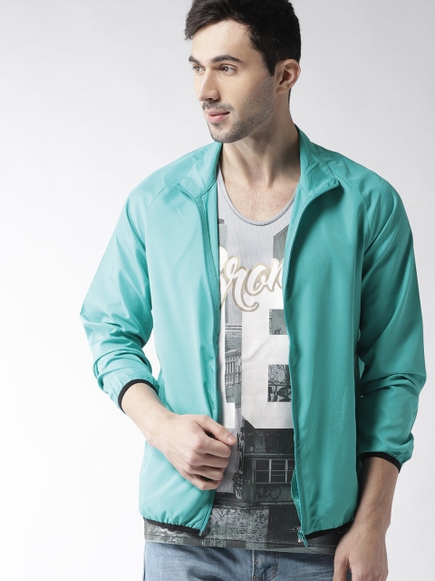 

Mast & Harbour Men Sea Green Solid Lightweight Sporty Jacket