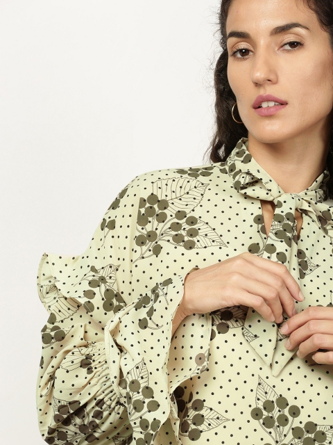 

all about you Women Cream-Coloured Printed Top