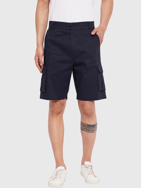 

CHILL WINSTON Men Navy Blue Cargo Shorts