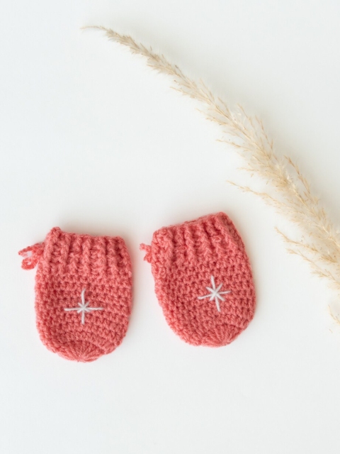 

The Original Knit Infants Self-Design Knitted Mittens, Pink