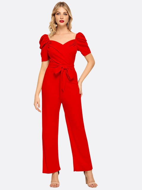 

FAVRIZ Women Red Basic Jumpsuit
