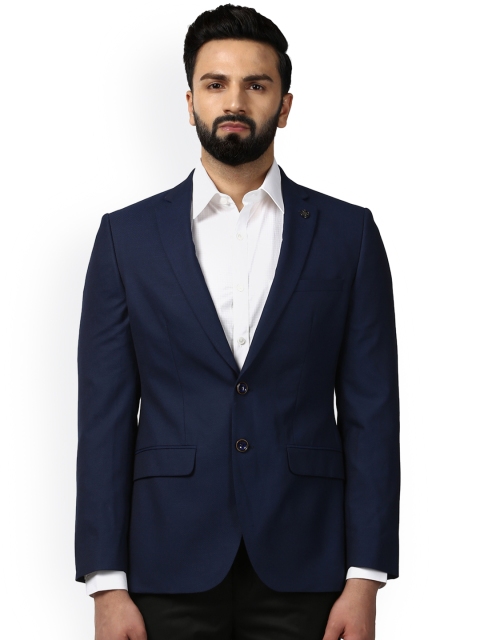 

Raymond Blue Self-Design Slim Fit Single-Breasted Formal Blazer