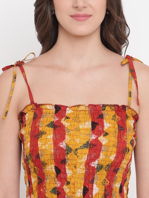 

Aawari Multicoloured Geometric Print Peplum Top, Multi