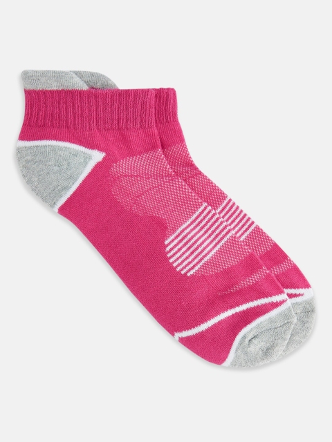 

Ajile by Pantaloons Women Pink & Grey Patterned Ankle Length Socks