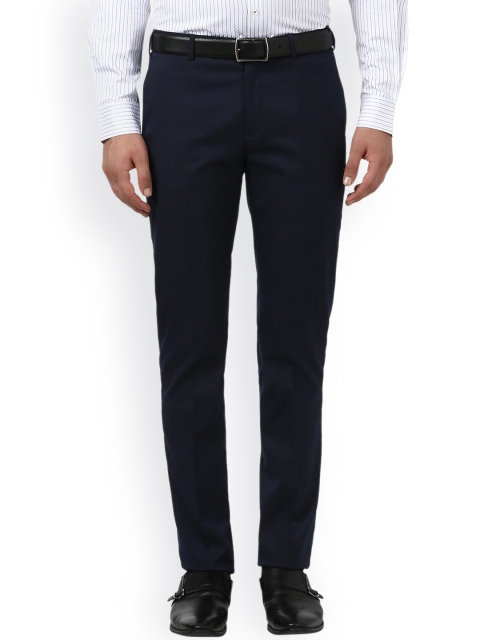 

Raymond Men Navy Blue Tailored Slim Fit Solid Formal Trousers