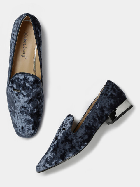 

DressBerry Women Blue Slip-Ons