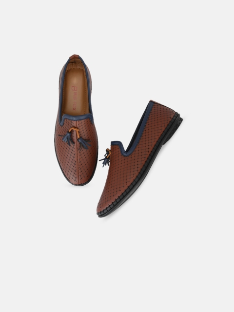 

Big Fox Men Tan Perforations Slip-On Sneakers