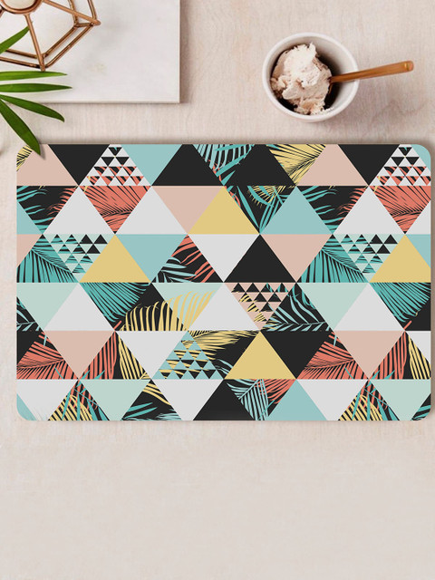 

Smart Serve Set of 6 Blue & Black Geometric Printed Table Placemats