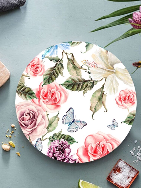 

smart serve Set Of 4 Green Printed Dining Table Placemats