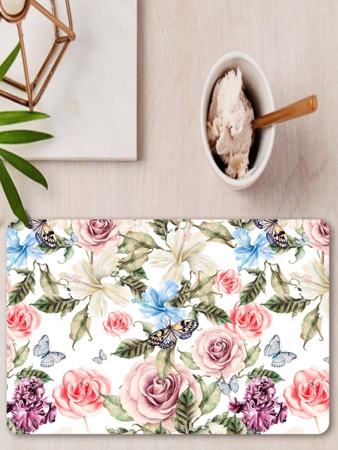

smart serve Set Of 6 White Printed Table Placemats