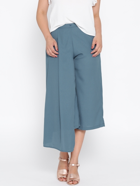 

all about you Women Blue Solid Culottes