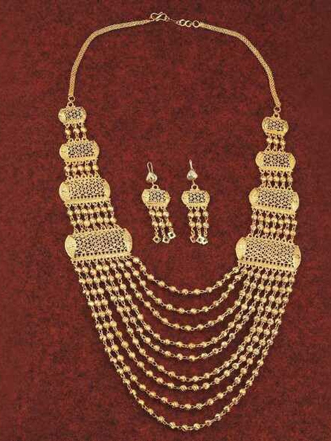 

LAFORWORD Gold-Plated Beaded Layered Jewellery Set