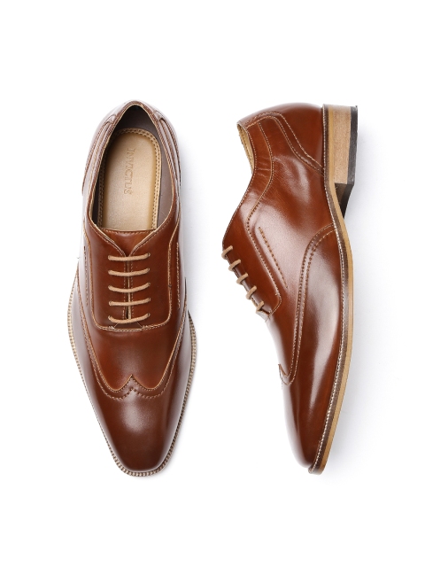 

INVICTUS Men Tan Brown Formal Oxford Shoes