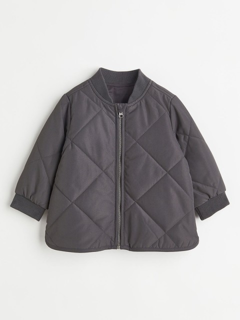 

H&M Boys Grey Quilted Bomber Jacket