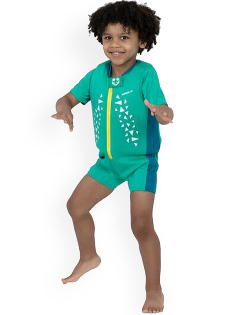 

Speedo Kids Blue & Green Printed Swimming Croc Printed Float Suit