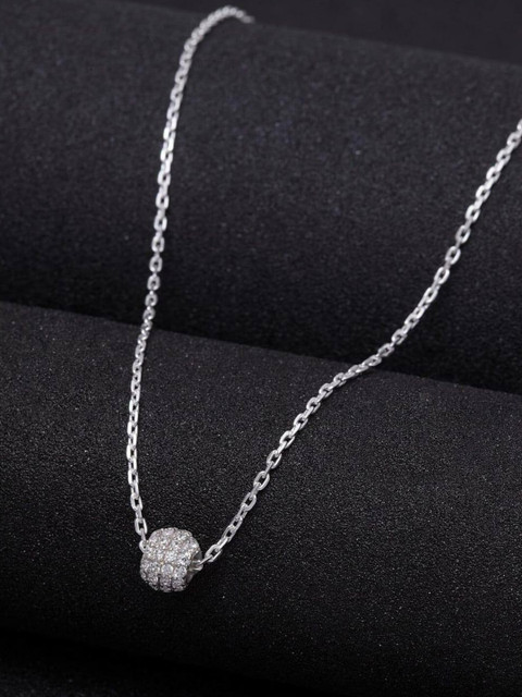 

LAFORWORD Brass Silver-Plated Necklace