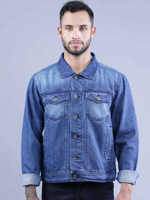 

t-base Men Blue Washed Denim Jacket