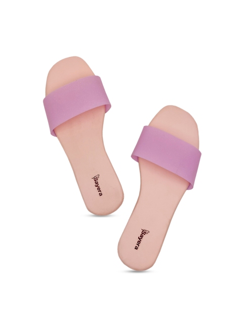 

Sayera Women Pink Solid Mesh Open Toe Flats