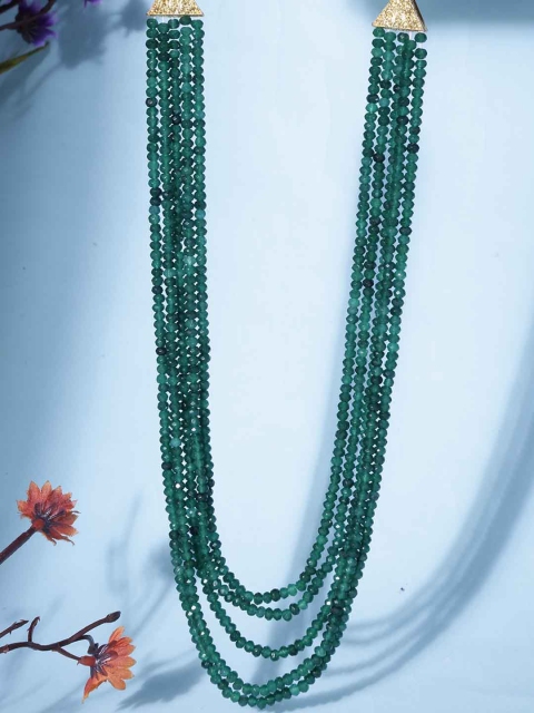 

RICH AND FAMOUS Women Green Layered Necklace