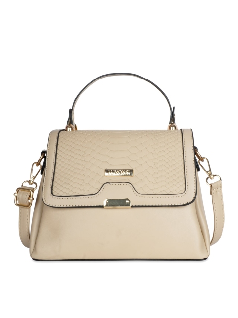

Luvoksi Beige Textured PU Structured Satchel