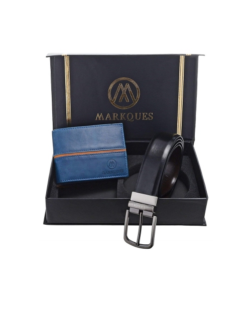 

MARKQUES Men Blue & Black Solid Accessory Gift Set