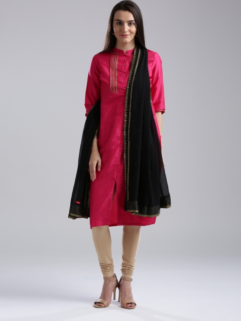 

W Black Mukaish-Work Dupatta