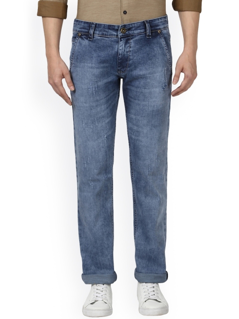 

Park Avenue Men Blue Slim Fit Mid-Rise Low Distress Jeans