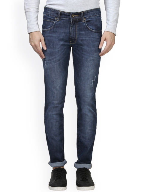 

Park Avenue Men Blue Slim Fit Mid-Rise Low Distress Jeans