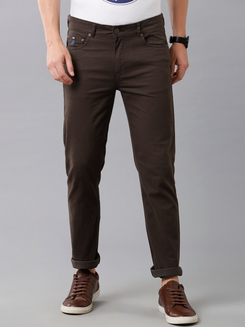 

Double Two Men Green Smart Slim Fit Low-Rise Chinos Trouser