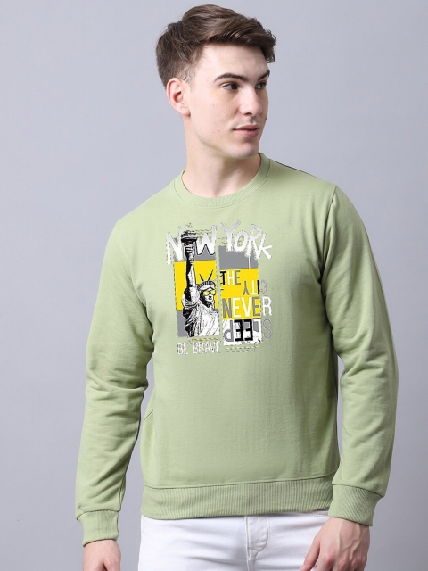 

Obaan Men Graphic Printed Sweatshirt, Green