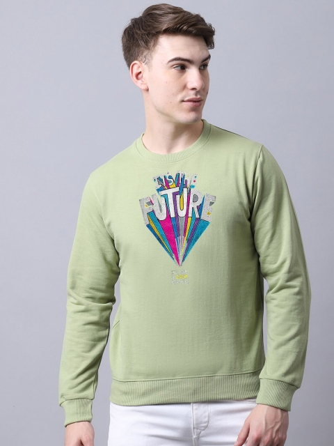 

Obaan Men Graphic Printed Sweatshirt, Green