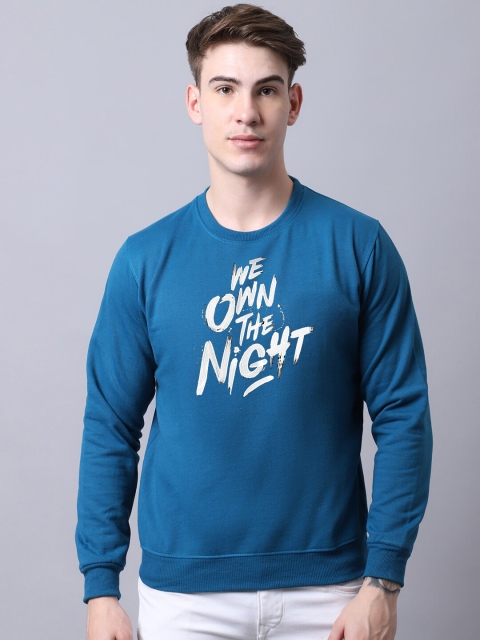 

Obaan Men Typography Printed Sweatshirt, Blue