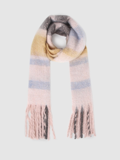 

ONLY Women Pink & Rose Checked Onlsille Life Woven Scarf