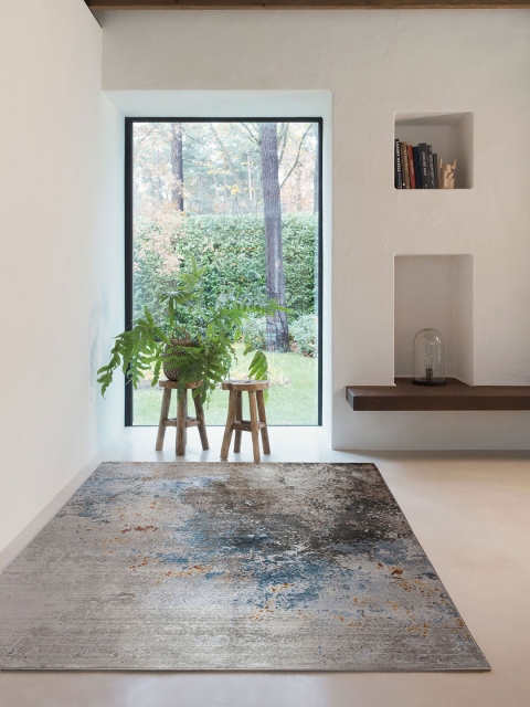 

D'Decor Printed Textured Rectangular Dune Carpet, Grey