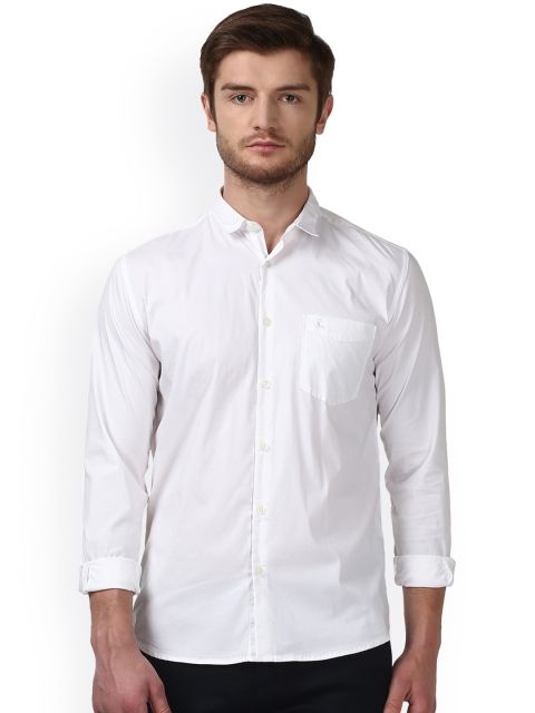 

Parx Men White Smart Slim Fit Solid Casual Shirt