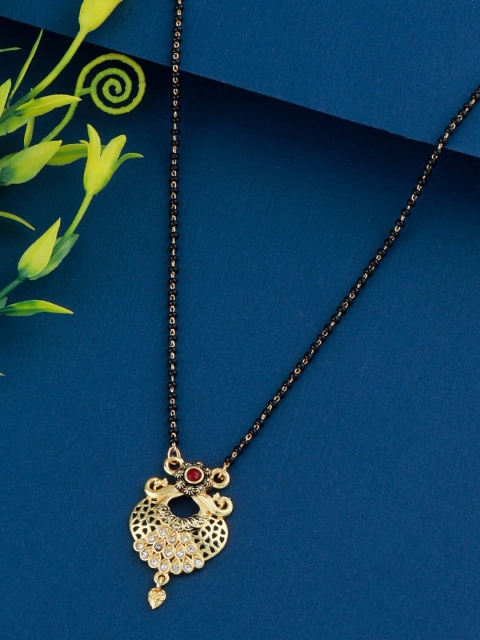 

Silver Shine Gold-Plated Beaded Mangalsutra