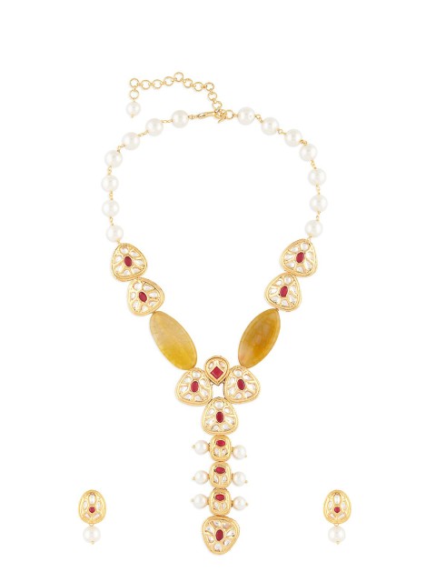 

Ahaanya Gold-Plated & Toned Artificial Beads Jewellery Set